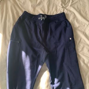 Figs navy blue high rise scrubs